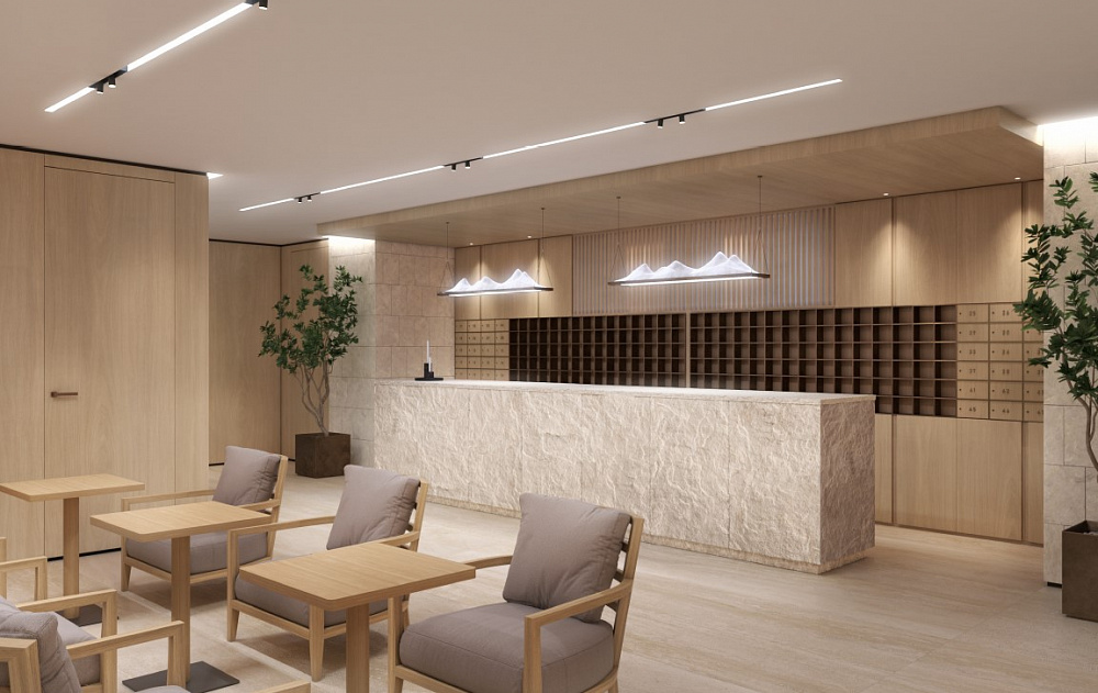 Ресепшен-кафе, зона SPA.